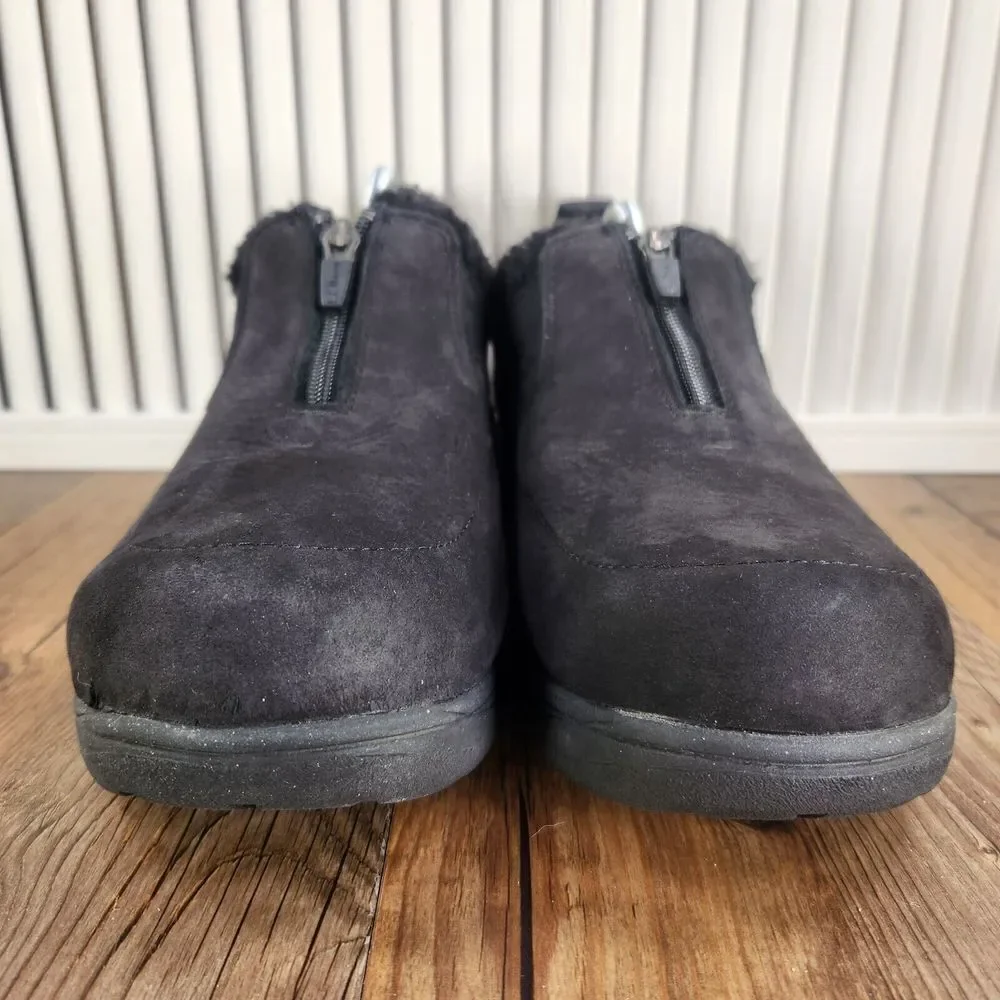 LL Bean Womens 11M Tek 2.5 Primaloft Black Leather Slip On Bethel Shoes 200 Gram